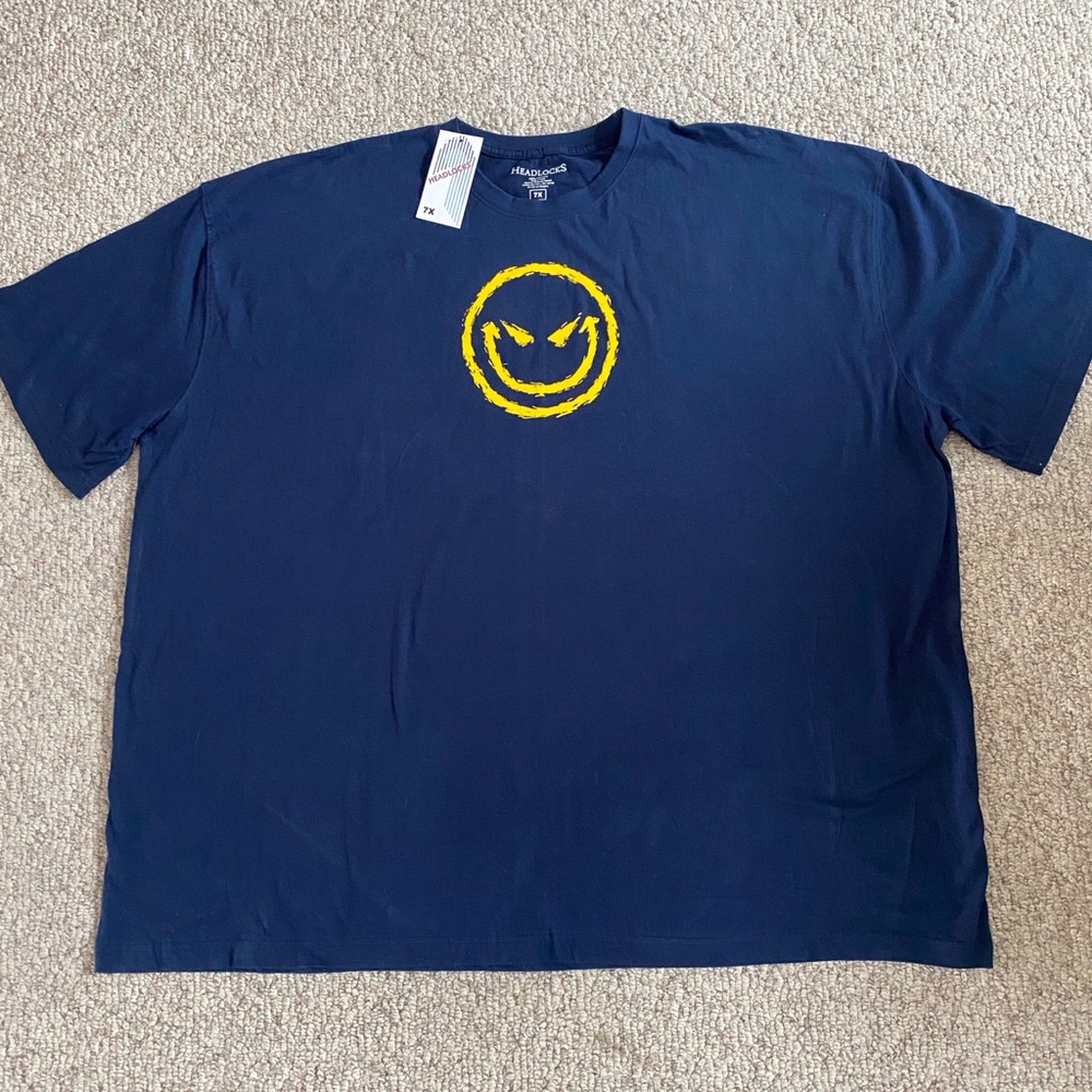 NWT Headlocks Big Man Sizes 4X or 7X navy smiley